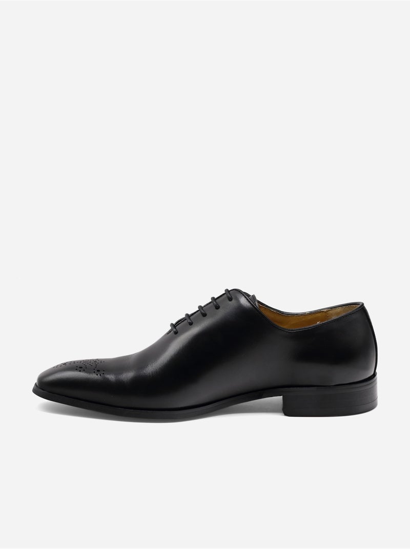 Sapatos derby em pele - Bill Tornade Preto - Kiabi