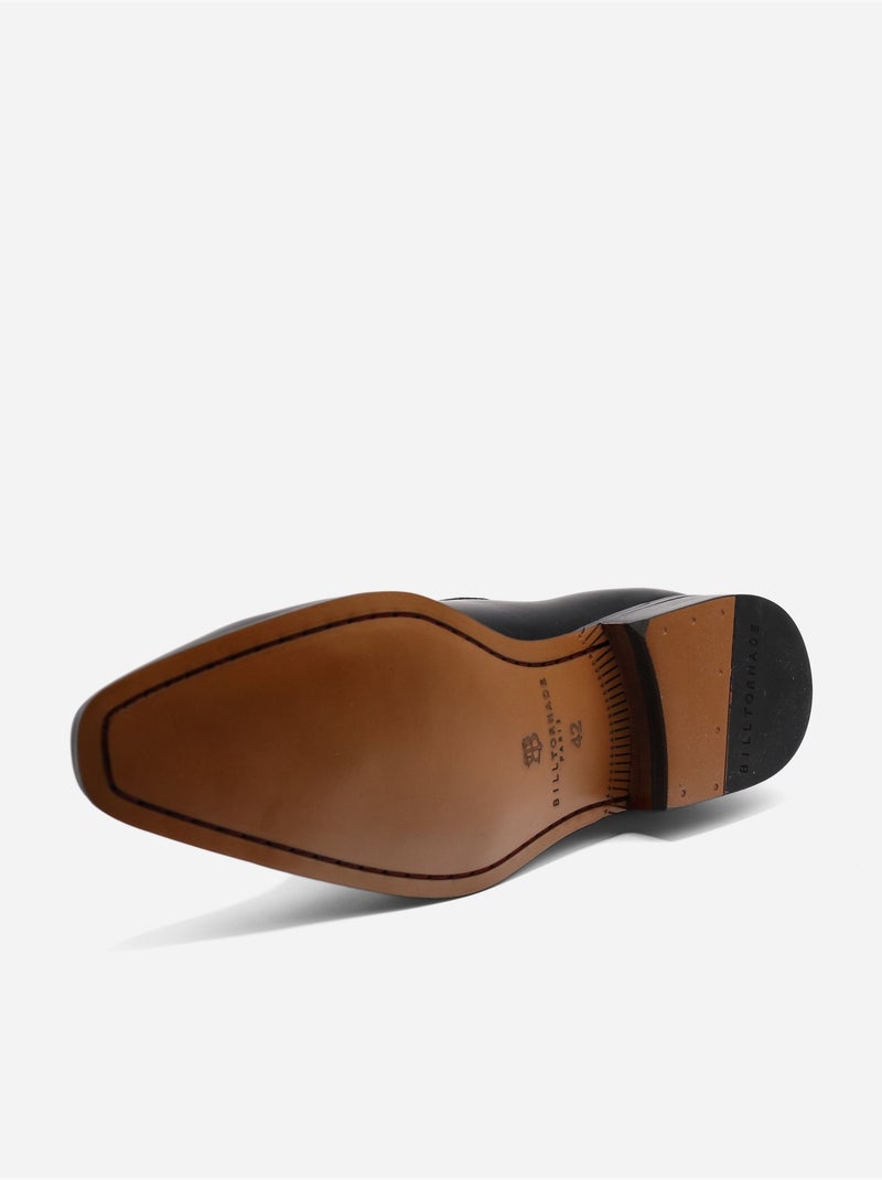 Sapatos derby em pele - Bill Tornade Preto - Kiabi