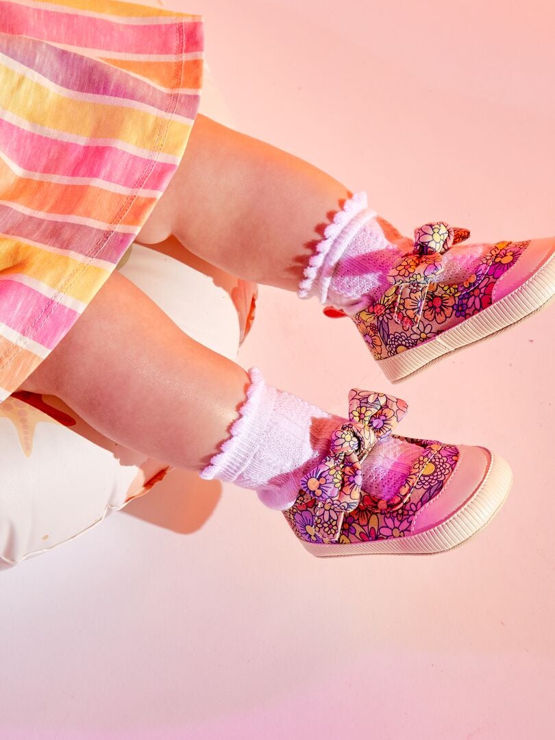 Sapatos em lona Estampado de Flores - Kiabi