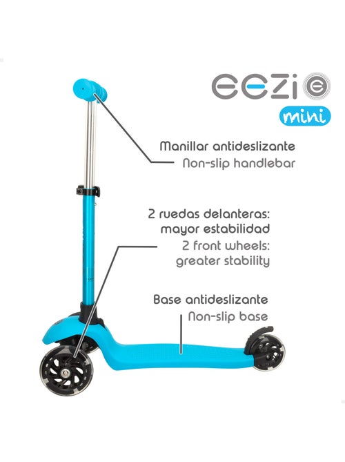 Scooter azul de 3 rodas com guidão removível eezi - Kiabi