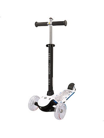 Scooter de 3 rodas branca c/luzes multicoloridas personalizáveis eezi