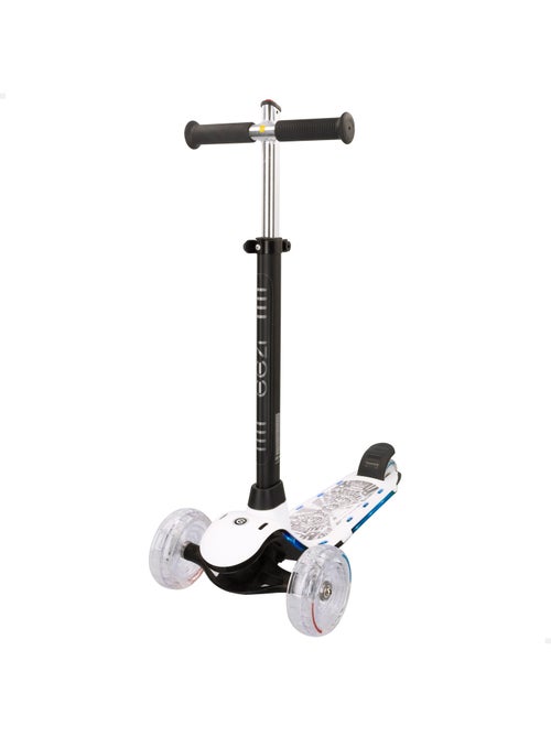 Scooter de 3 rodas branca c/luzes multicoloridas personalizáveis eezi - Kiabi