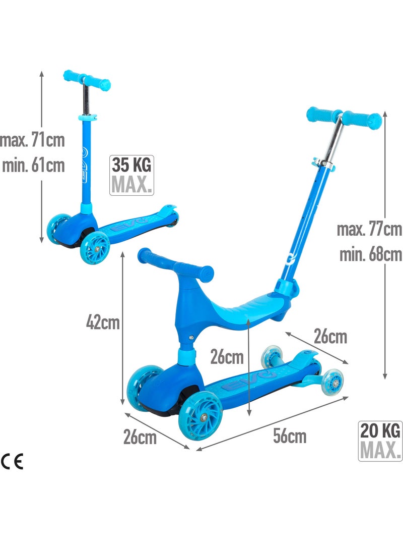 Scooter evolutiva 4 em 1 evo Azul - Kiabi