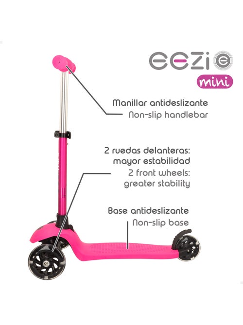 Scooter fúcsia de 3 rodas com guidão destacável eezi - Kiabi