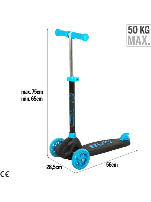 Scooter infantil de 3 rodas com luzes evo - Kiabi