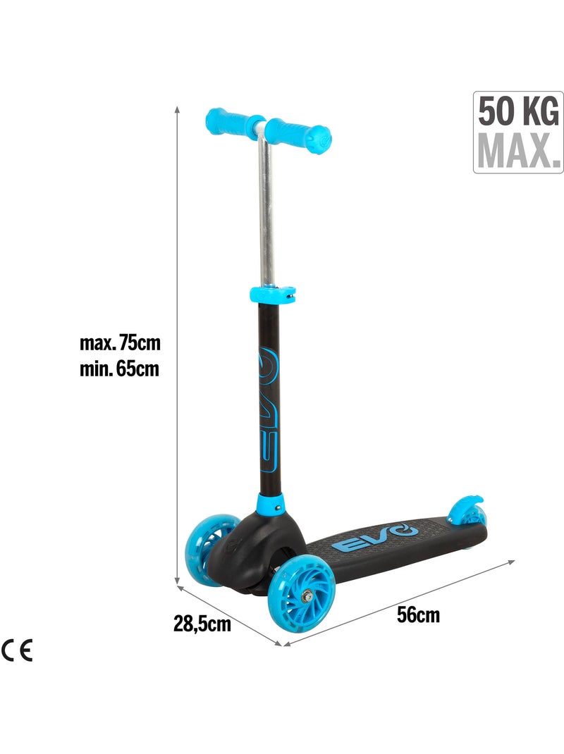 Scooter infantil de 3 rodas com luzes evo Azul - Kiabi