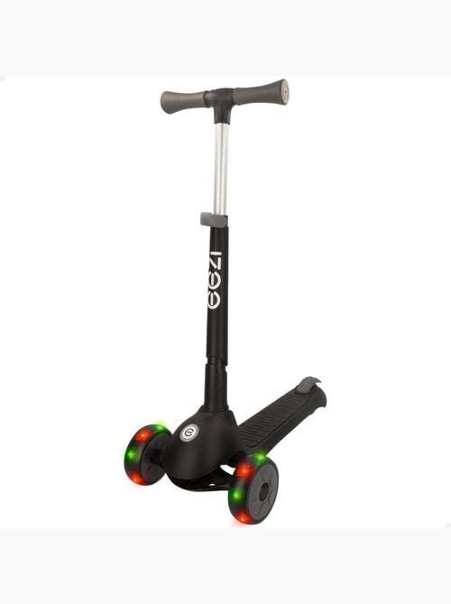 Scooter preta de 3 rodas c/luzes e guidão dobrável eezi - Kiabi