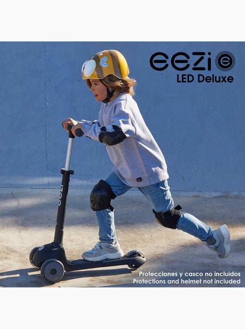 Scooter preta de 3 rodas c/luzes e guidão dobrável eezi - Kiabi