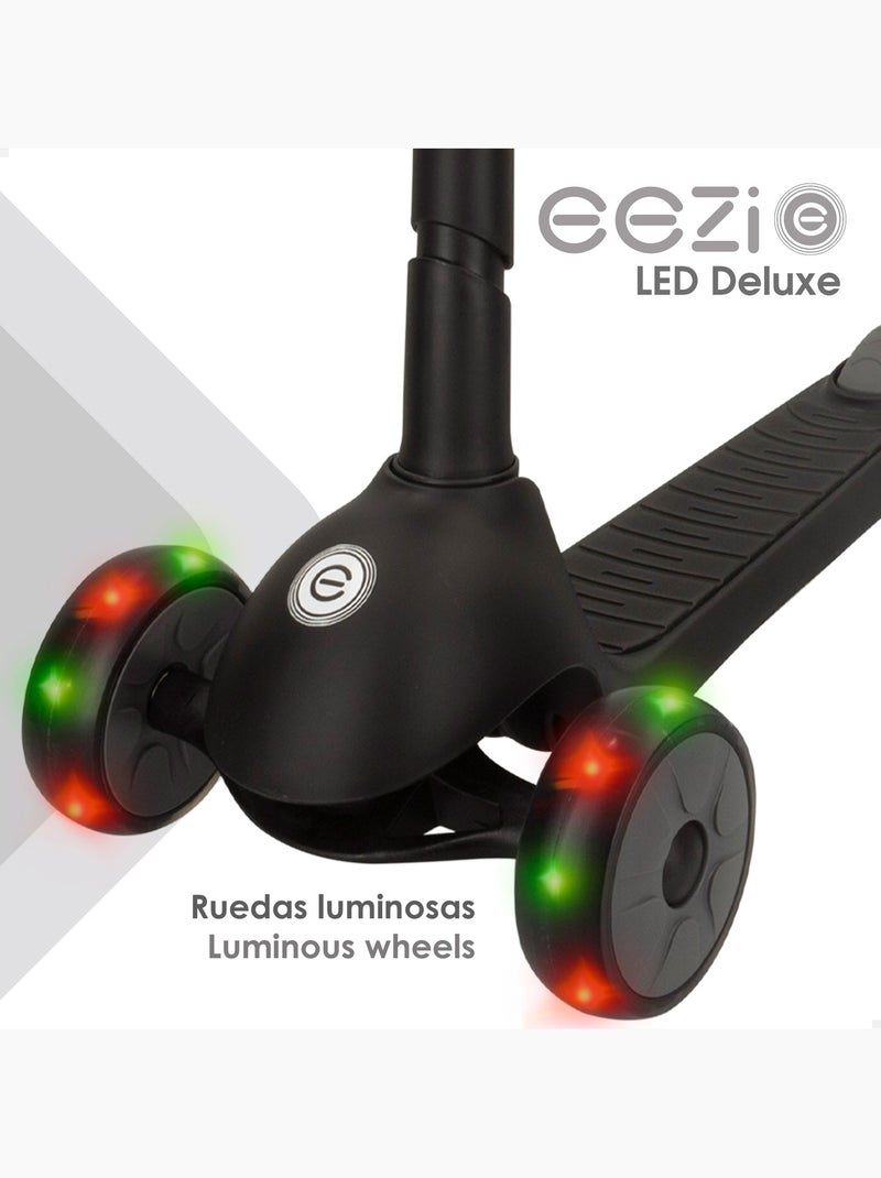 Scooter preta de 3 rodas c/luzes e guidão dobrável eezi N/D - Kiabi