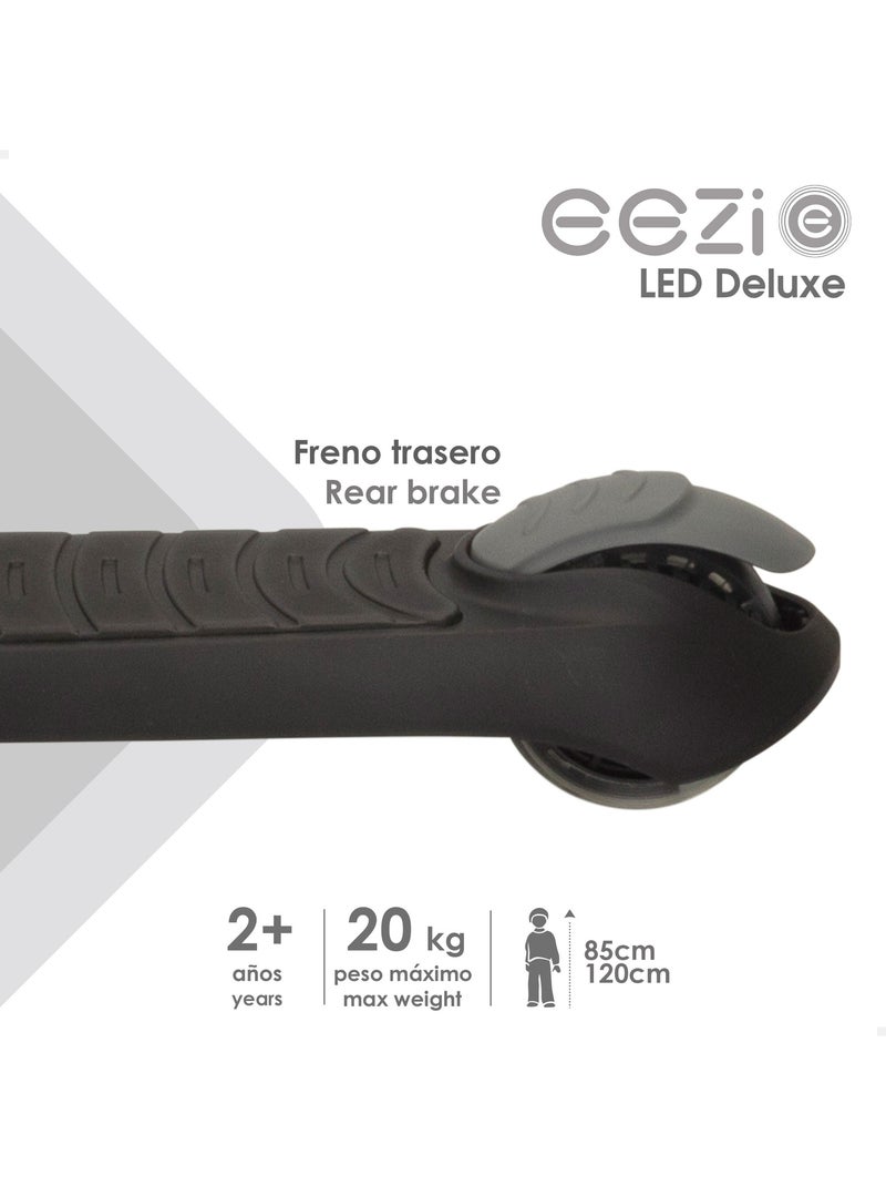 Scooter preta de 3 rodas c/luzes e guidão dobrável eezi N/D - Kiabi