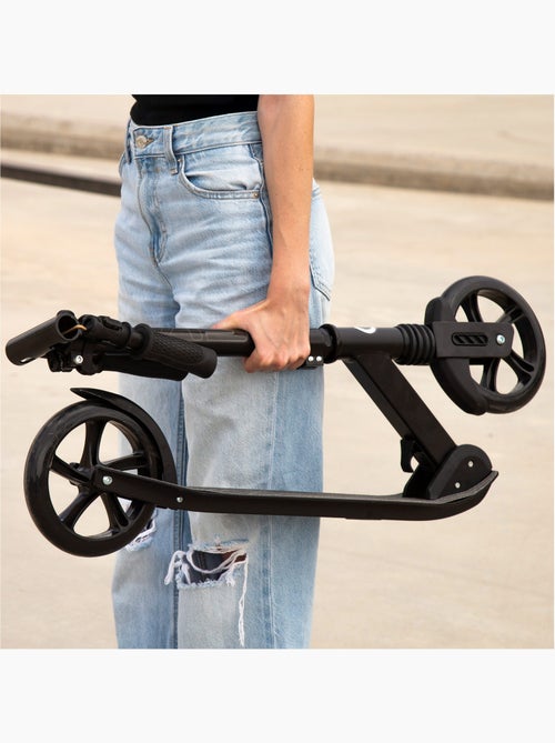 Scooter preta dobrável e ajustável de 2 rodas evo - Kiabi