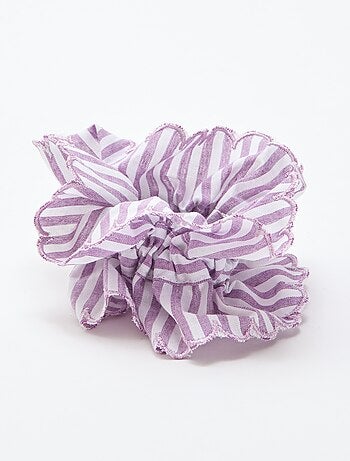 Scrunchie grande com padrão vichy