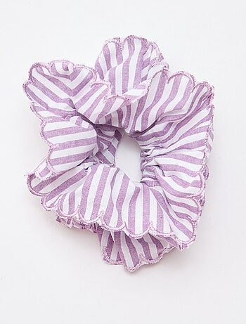 Scrunchie grande com padrão vichy