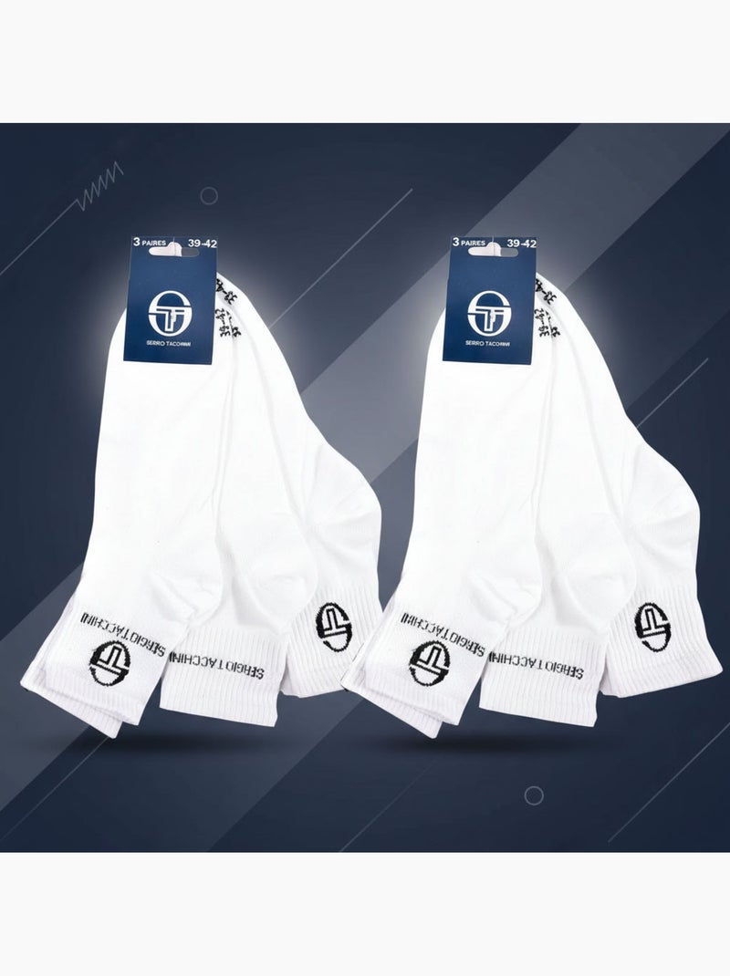 Sergio Tacchini Pack Meias Curtas Mulher Quarter 6 Pares Branco - Kiabi
