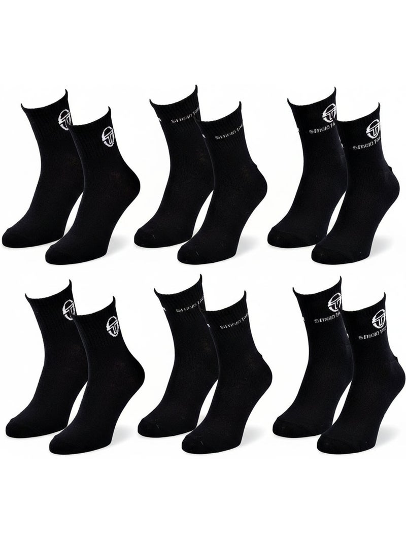 Sergio Tacchini Pack Meias Curtas Mulher Quarter 6 Pares Preto - Kiabi