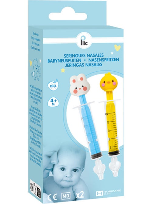 Seringas reutilizáveis para lavagem nasal de bebé com silicone - Kiabi