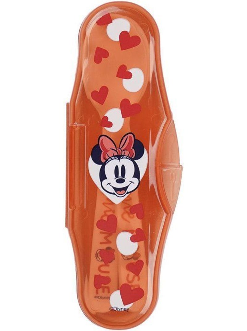 Set 2 colheres ergonómicas minnie disney thermobaby com estojo Branco - Kiabi