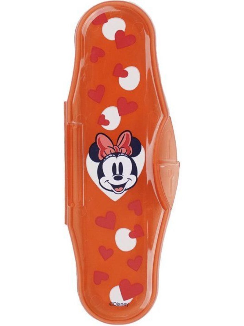 Set 2 colheres ergonómicas minnie disney thermobaby com estojo Branco - Kiabi