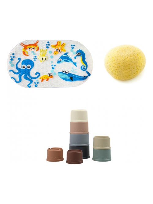 Set acessórios de banho thermobaby com tapete antiderrapante e brinquedos - Kiabi