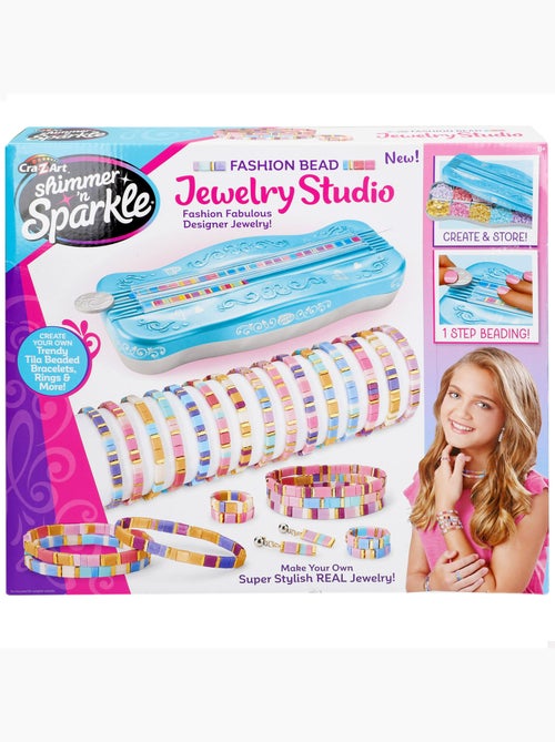 Shimmer 'n sparkle kit pulseiras, brincos e anéis com contas tila - Kiabi