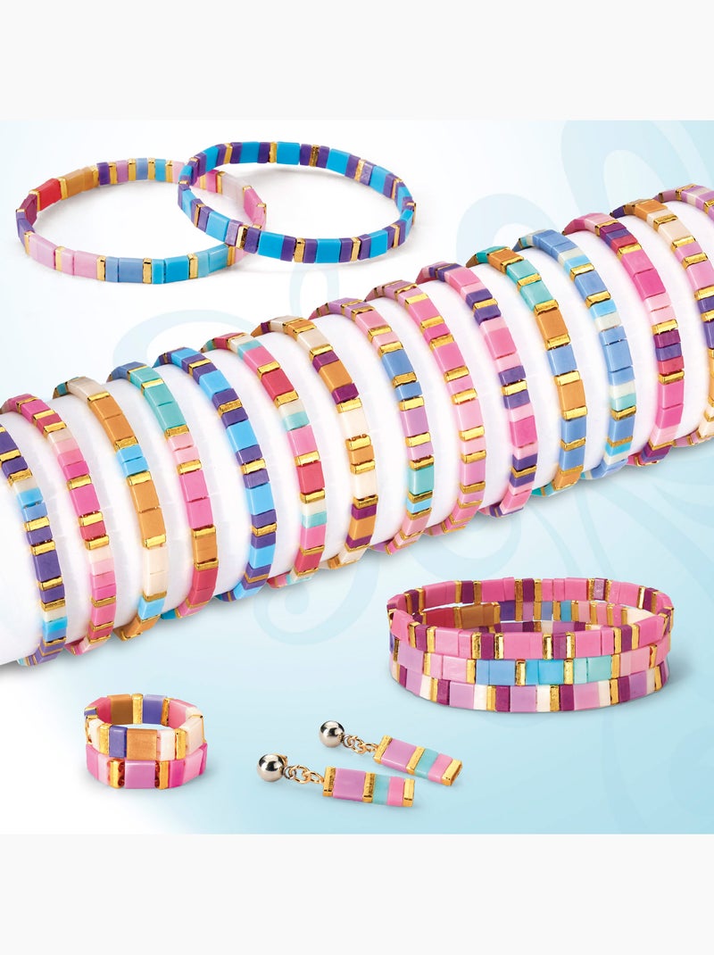 Shimmer 'n sparkle kit pulseiras, brincos e anéis com contas tila N/D - Kiabi