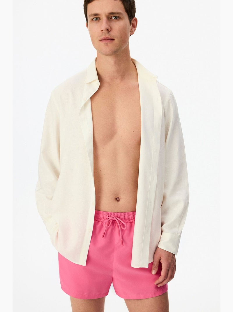 Short básico masculino penti Rosa-fluo/Solinotes - Kiabi