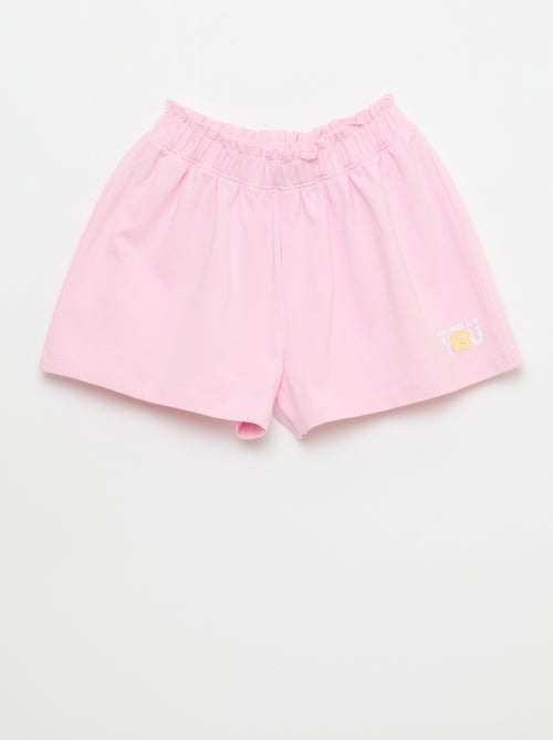 Short colorido com folhos na cintura - Kiabi