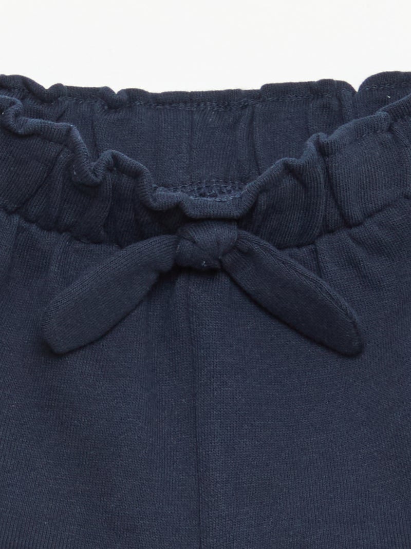 Short com folhos e laço na cintura Azul - Kiabi