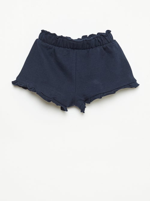 Short com folhos e laço na cintura - Kiabi