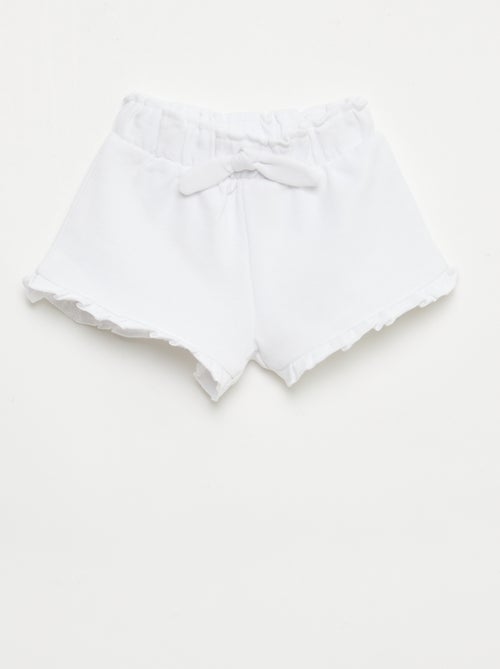 Short com folhos e laço na cintura - Kiabi
