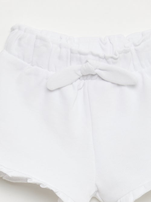 Short com folhos e laço na cintura - Kiabi