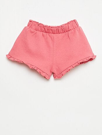 Short com folhos e laço na cintura