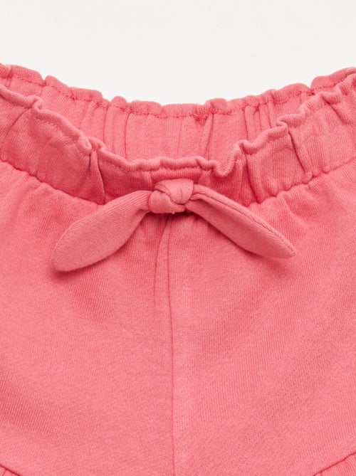 Short com folhos e laço na cintura - Kiabi