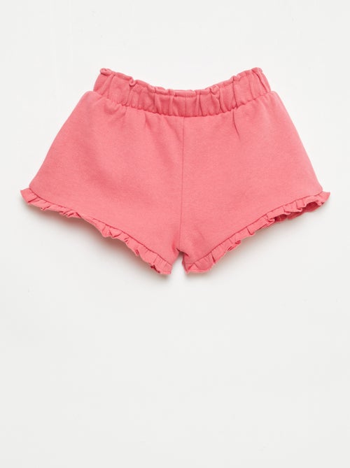 Short com folhos e laço na cintura - Kiabi
