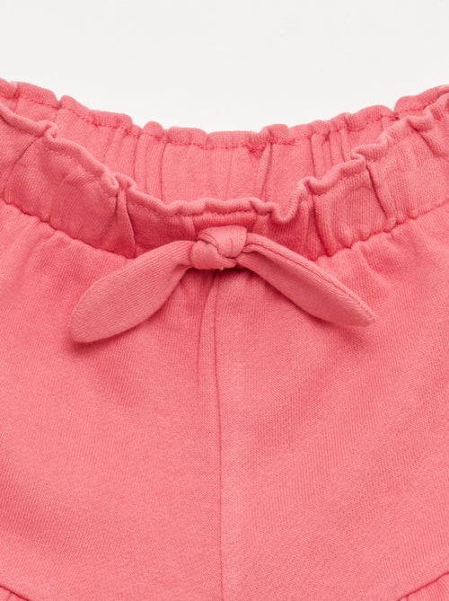 Short com folhos e laço na cintura - Kiabi