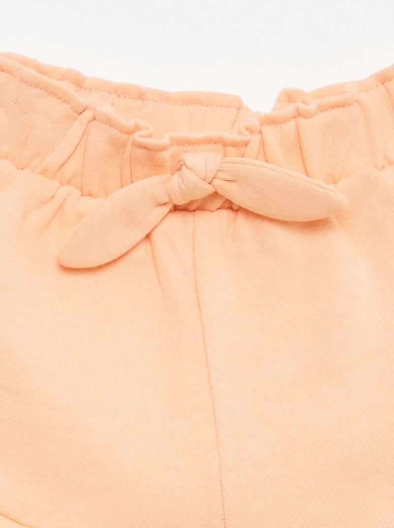Short com folhos e laço na cintura Laranja - Kiabi