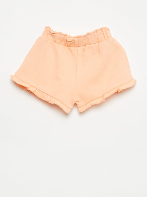 Short com folhos e laço na cintura - Kiabi