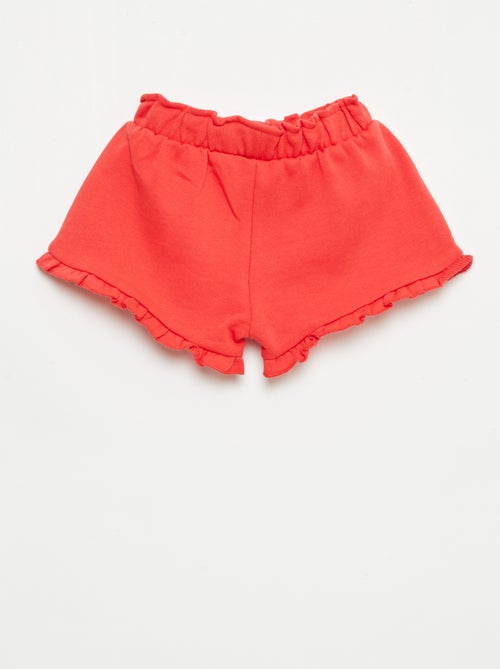 Short com folhos e laço na cintura - Kiabi