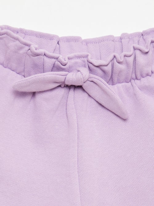 Short com folhos e laço na cintura - Kiabi