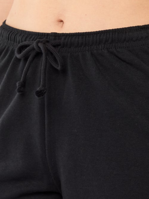 Short curto em algodão liso com cordão - Kiabi