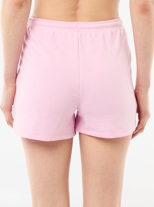 Short curto em algodão liso com cordão - Kiabi