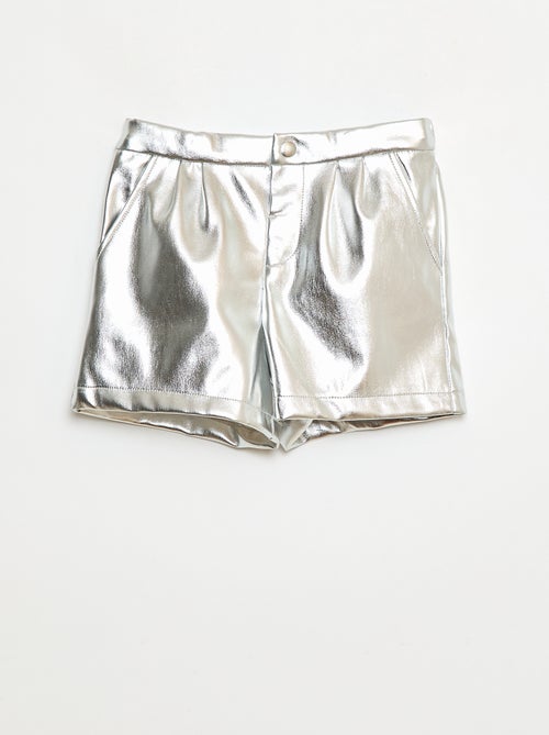 Short curto em imitação de couro - Kiabi
