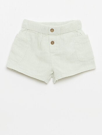 Short de algodão com 2 bolsos chapados