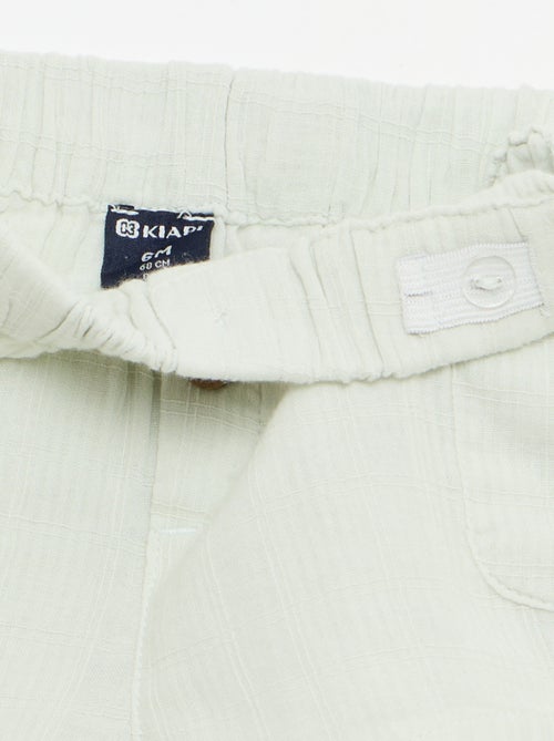 Short de algodão com 2 bolsos chapados - Kiabi