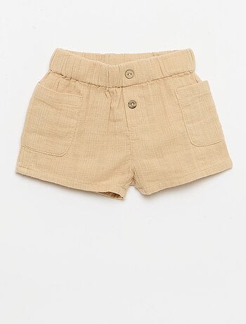 Short de algodão com 2 bolsos chapados