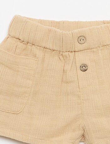 Short de algodão com 2 bolsos chapados