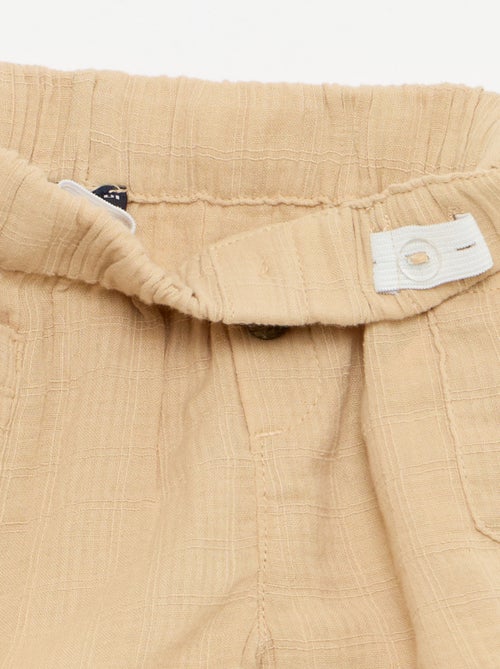 Short de algodão com 2 bolsos chapados - Kiabi