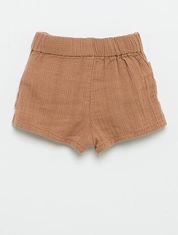Short de algodão com 2 bolsos chapados
