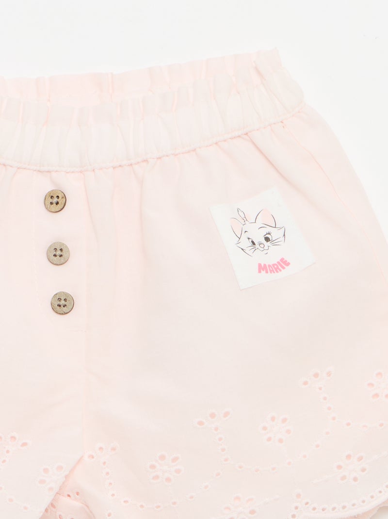 Short de algodão \'Marie\' \'Disney\' Rosa - Kiabi