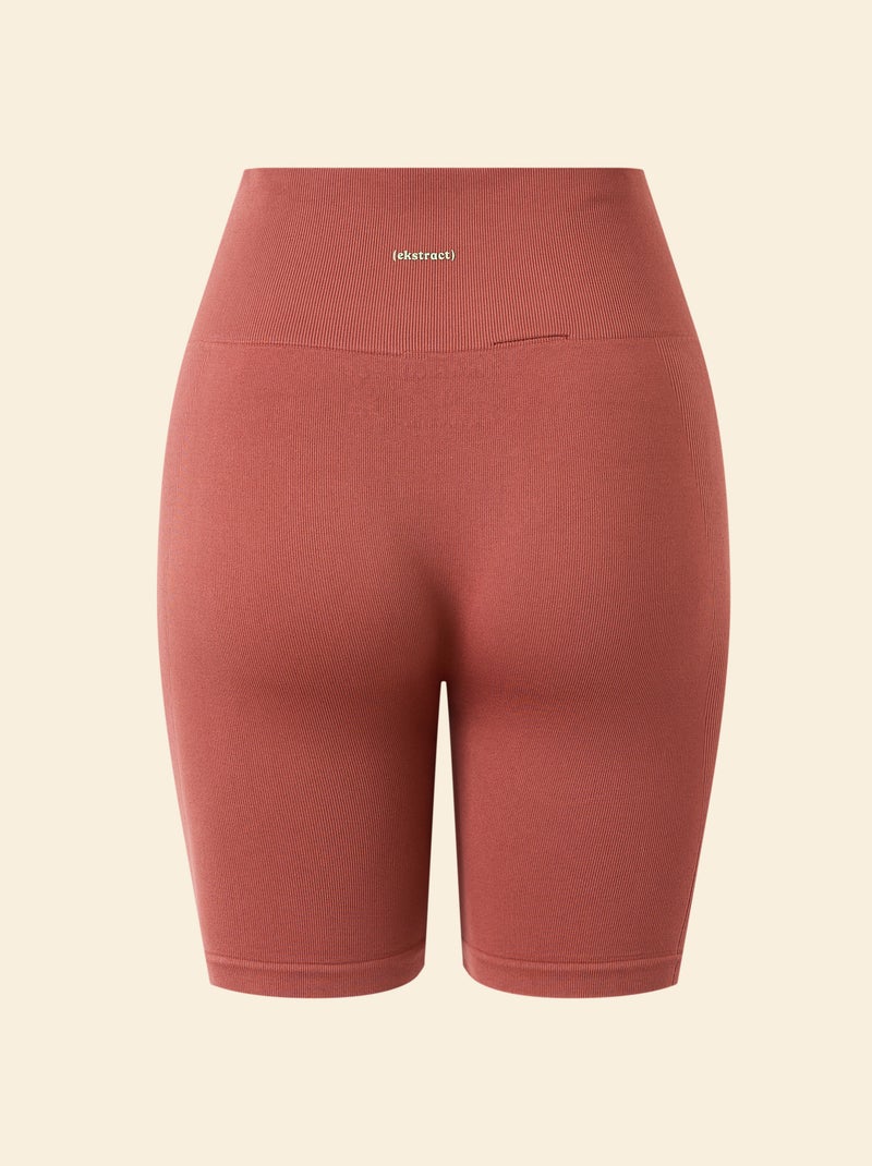 Short de ciclismo desportivo sem costuras - (ekstract) Castanho - Kiabi